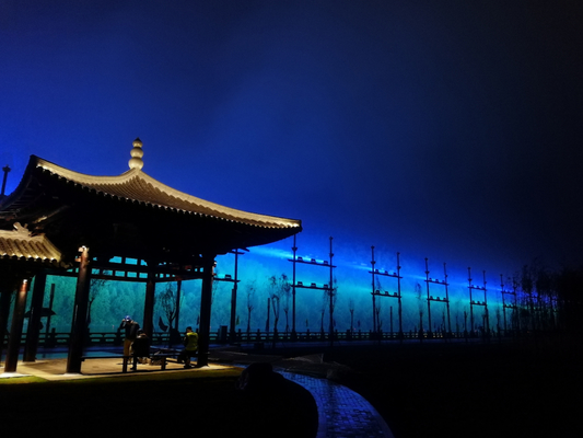 Projet d'éclairage de Wuyishan ip65 Led Flood Light 400w Rgbw Color Wall Washer Led Stage Building Garden Light