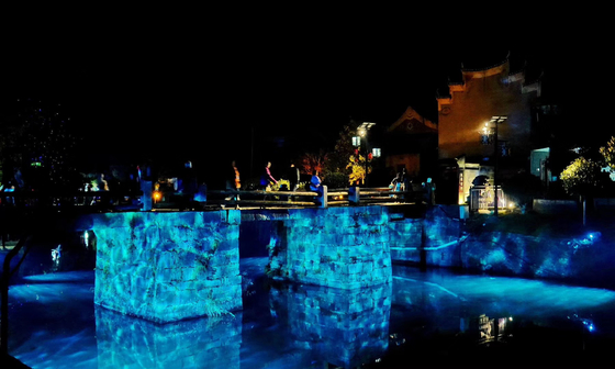 60w 100w 200w 400w Led Water Wave Light Effect Extérieur Décoratif Bleu Dynamique Pour Les Villes Projet