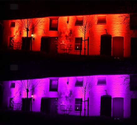 DMX512 8x10w RGBW 4in1 IP65 DJ étanche pour mariage Scène de ville Laveuse murale extérieure LED