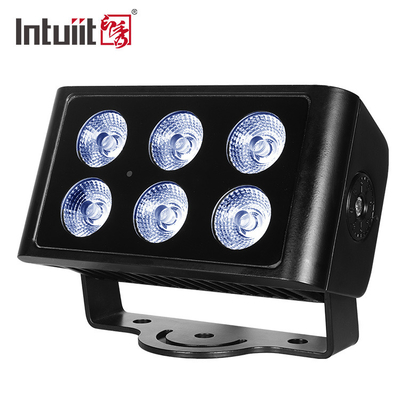 6x5W Extérieur imperméable à l'eau DMX512 RGBW projecteur LED Villa Cour d'immeuble pont Projet d'éclairage de paysage Couleur projecteur
