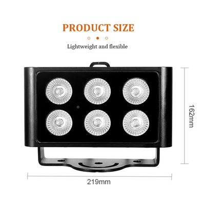 6x5W Extérieur imperméable à l'eau DMX512 RGBW projecteur LED Villa Cour d'immeuble pont Projet d'éclairage de paysage Couleur projecteur