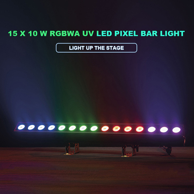 DMX Scene Light Outdoor Pixel Control LED Bar Light 15x10W RGBWA-UV Pour le parc de mariage à la discothèque