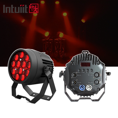 12x10W RGBW 4in1 extérieur IP65 imperméable à l'eau Heavy Cast Aluminium Flat Led Par Light