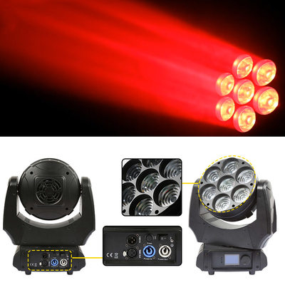 Lumière de tête mobile à LED 7x40w RGBW 4in1 Faisceau Sharpy Avec Zoom Laver Éclairage de scène DJ Lumières