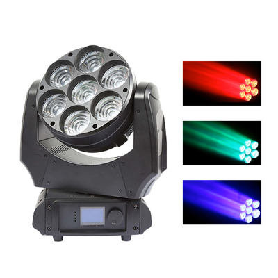 Lumière de tête mobile à LED 7x40w RGBW 4in1 Faisceau Sharpy Avec Zoom Laver Éclairage de scène DJ Lumières