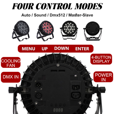 Lumière de scène professionnelle 82W RGB 24*Tri-3W Intérieure DMX512 Slim Flat Led Par Light