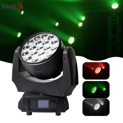 Lumières de tête mobile LED Laver Zoom 19X10W RGBW 4 en 1 Laver Zoom LED Laver la tête mobile dj lumière de scène de la discothèque