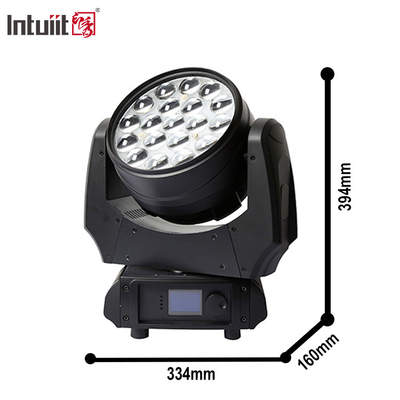 Lumières de tête mobile LED Laver Zoom 19X10W RGBW 4 en 1 Laver Zoom LED Laver la tête mobile dj lumière de scène de la discothèque