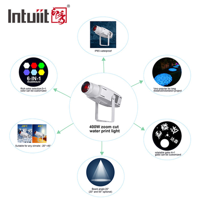 400w LED Auto Changement de couleur projecteur extérieur lampe de projection Gobo Logo personnalisé