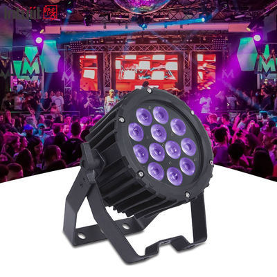 12 pièces professionnelles 4 en 1 12x3W LED Outdoor Par Can Light Éclairage de scène RGBW Alliage d'aluminium DJ Lave-par