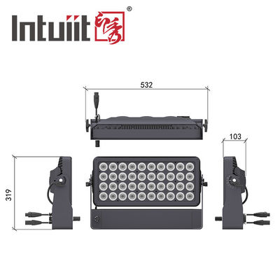 400W extérieur IP65 imperméable à l'eau Cité Couleur 40x10W RGBW 4in1 LED Wall Wash Light