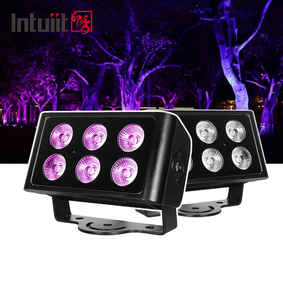 IP65 imperméable à l'eau 6x5W RGBW 4 en 1 LED Flood Light DMX Control Plane Spot Light Background Stain DJ Disco Scene Lighting