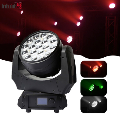19x15w Rgbw 4in1 Led Head Moving Zoom Wash Stage Lighting Beam Led Head Light