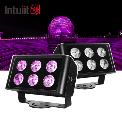 6x5W 4in1 extérieur dmx rgbw IP65 lampe à inondation LED laveur de murs