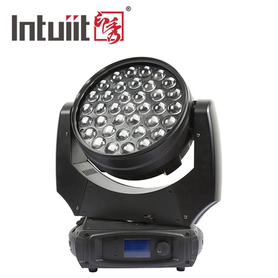 37x10W Zoom Beam Wash Moving Head Light pour l'effet d'éclairage de scène avec LED RGBW 4 en 1 et contrôle DMX Dj Disco et nightclub