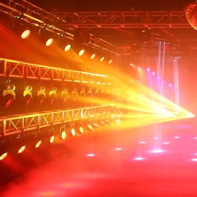 37x10W Zoom Beam Wash Moving Head Light pour l'effet d'éclairage de scène avec LED RGBW 4 en 1 et contrôle DMX Dj Disco et nightclub