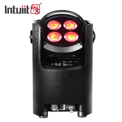 Lumière alimentée par batterie 4*12W RGBW 4in1 LED Uplights Lumière par batterie pour la scène de mariage du DJ Club Party