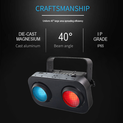 200W Cob LED Par Can Stage Light Blanc chaud ou RGB 2 yeux LED Blinder Light DMX Lumières du public
