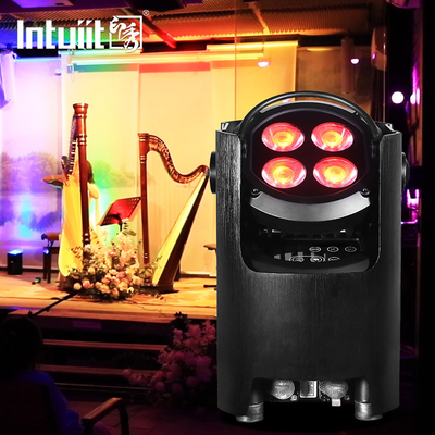 4x12W 4 en 1 RGBW Dj mariage batterie alimentée par LED Uplight WIFI sans fil Dmx discothèque