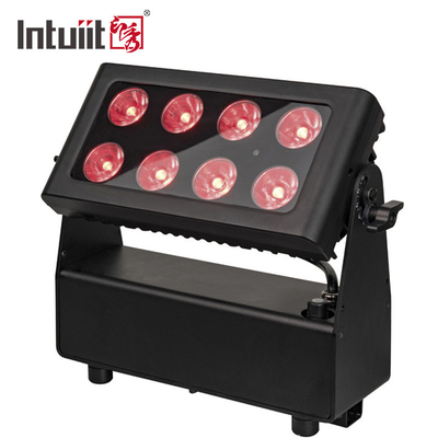 Éclairage urbain à batterie résistant à l'eau Projecteur 8X15W LED RGBW DMX512 Contrôle des lumières de scène à LED