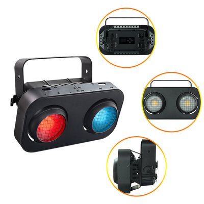 200W Cob LED Par Can Stage Light Blanc chaud ou RGB 2 yeux LED Blinder Light DMX Lumières du public
