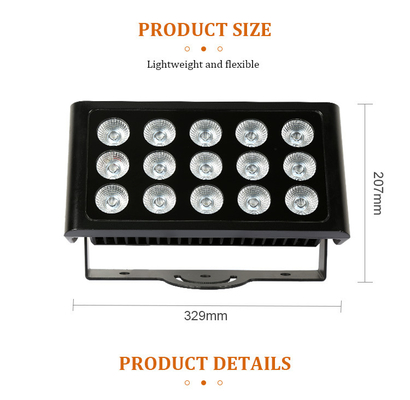 Éclairage extérieur 80W IP65 Carré DMX RGBW LED pour les bâtiments