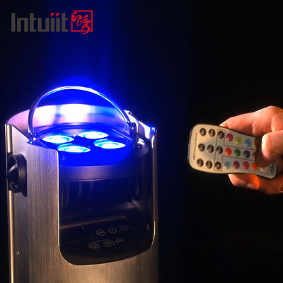 IP54 professionnel sans fil DMX batterie LED Par Light 4 * 12W RGBW 4 en 1 - télécommande de mariage