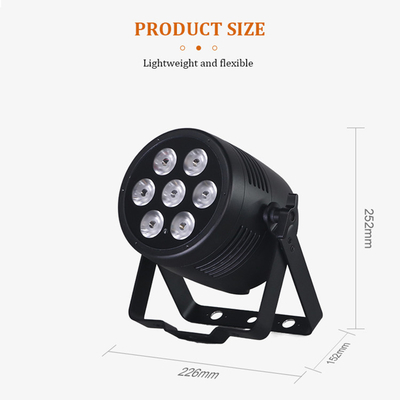 DMX sans fil étanche à l'eau extérieure 7x20W RGBWA UV 6in1 IP65 LED Par Light Uplight Extérieur