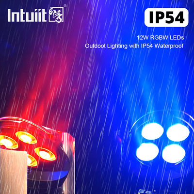 Projecteurs LED Uplight sans fil RGBW IP54 4*12W alimentés par batterie pour applications de jardin