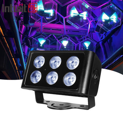 6x5W Extérieur imperméable à l'eau DMX512 RGBW projecteur LED Villa Cour d'immeuble pont Projet d'éclairage de paysage Couleur projecteur