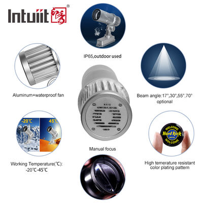 60W HD Lumière de publicité commerciale lumineuse Logo Gobo Projection Lamp Outdoor LED Projector Light