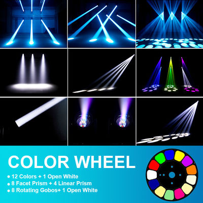 Faisceau de 200W Lumière de tête mobile Huit prisme Nouvelle roue de huit couleurs Équipement de lumière de scène d'effet