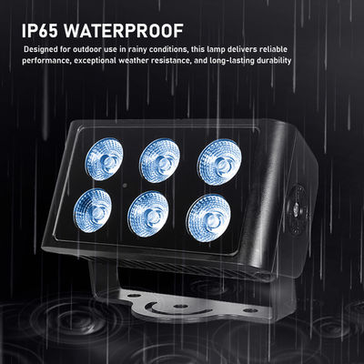Professional IP65 Waterproof 6x5W RGBW 4-in-1 LED Flood Light Outdoor Landscape Spotlight for Garden Tree Building Facade Decoration