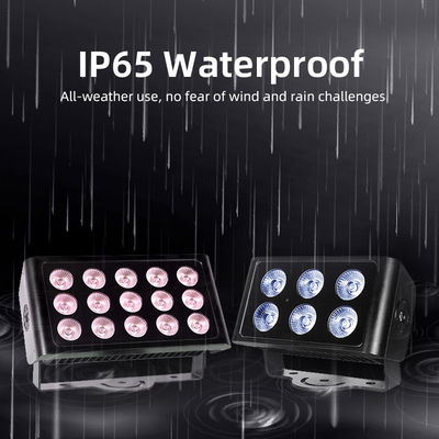 Projecteur LED extérieur 15x5W RGBW 4-en-1 IP65 — Étanche DMX512, Faisceau Large pour Éclairage de Jardin, Scène et Bâtiment