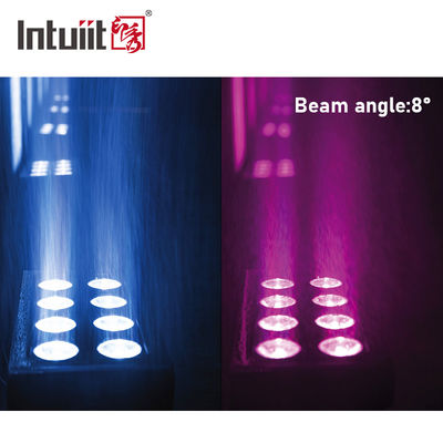 8x15W RGBW étanche à l'eau événement Laver DMX batterie alimentée par LED Stage Light