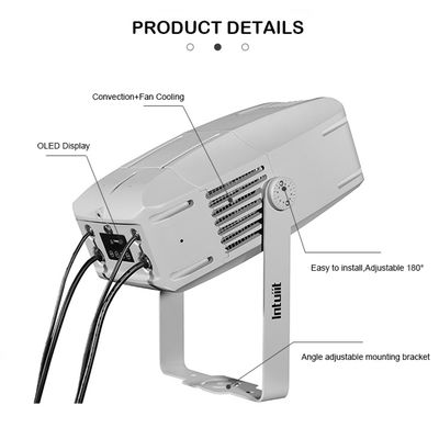 Projecteur LED extérieur étanche 100W, effet de scène à vagues d'eau, ondulation bleue dynamique, lumière Gobo, projecteurs