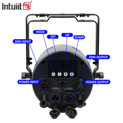 Projecteur PAR LED IP65 Étanche - Indice IP65 - Extérieur - 12x20W RGBWA-UV 6en1 - Lumière de scène DMX512