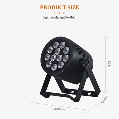 Projecteur PAR LED IP65 Étanche - Indice IP65 - Extérieur - 12x20W RGBWA-UV 6en1 - Lumière de scène DMX512