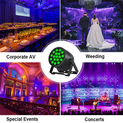 Éclairage extérieur IP65 étanche à l'eau à LED par 18x20W RGBWA UV 6in1 professionnel éclairage de lavage de scène DMX DJ Can pour les événements Club de stade