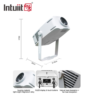 Projecteur de logo Gobo pour enseigne publicitaire personnalisée, projecteur LED extérieur 200W IP65