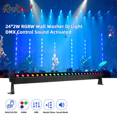 24*2W RGBW 4 en 1 Led Bar de lave-murs