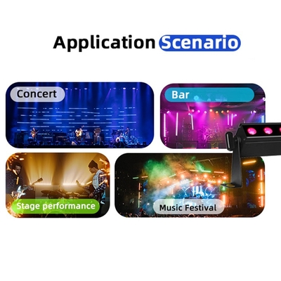 Barre de projecteur mural LED RGBW 4 en 1 de 24*2W Mode son DJ Mariage Événements urbains Scène Lumière de lavage LED