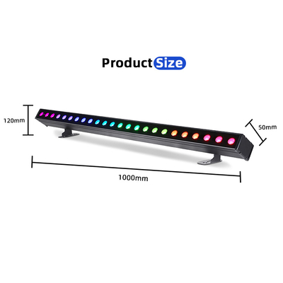 Projecteur mural à LED pour bâtiment extérieur IP65 24*2w Étanche RGBW Barre de lavage mural Barre de pixels LED DJ Lumière de scène Fête