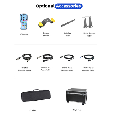 Éclairage de scène LED 24*2W DMX512 RGBW LED Light Bares Légères Disco Scène Club Mariage Éclairage de la salle de bain LED à activation vocale