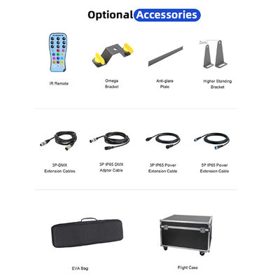 Contrôle du son 24pcs*2w DMX512 RGBW 4in1 Pixel Bar linéaire Led Wall Washer Light Éclairage professionnel