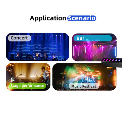 Éclairage de scène LED 24*2W DMX512 RGBW LED Light Bares Légères Disco Scène Club Mariage Éclairage de la salle de bain LED à activation vocale