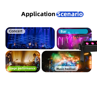 Projecteurs LED IP20 à batterie, éclairage mural LED 12x2w RGBW 4en1 pour scène, barre lumineuse, contrôle sonore