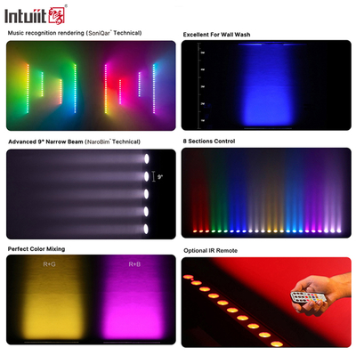 Légère haute qualité 24X2W alimenté par batterie Rgbw 4In1 Dmx512 Lumière de scène Led Wall Washer