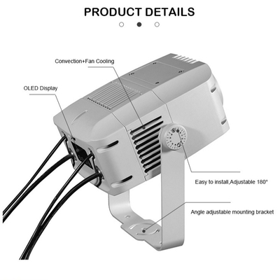 Projecteur LED RGBW extérieur 60W à motifs d'eau colorés, étanche IP65, pour projection paysagère