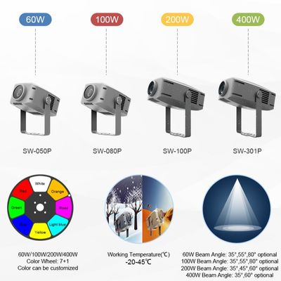 Lumière d'ambiance LED 60W extérieure, vague d'eau, effet bleu océan pour exposition, hôtel, couloir